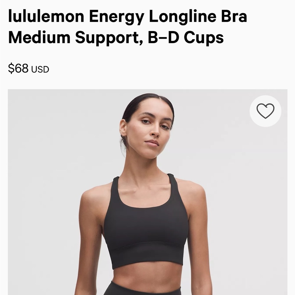 Lululemon Energy Bra (longline)